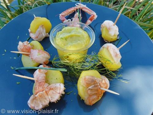 Aioli de langoustine pommes de terre