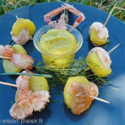 Aioli de langoustine pommes de terre