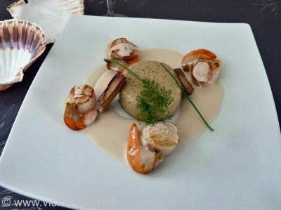 Assiette de mousse de cepes