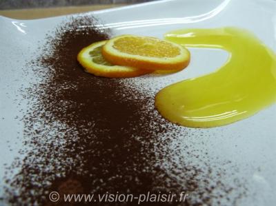 Assiettes fondant chocolat noir