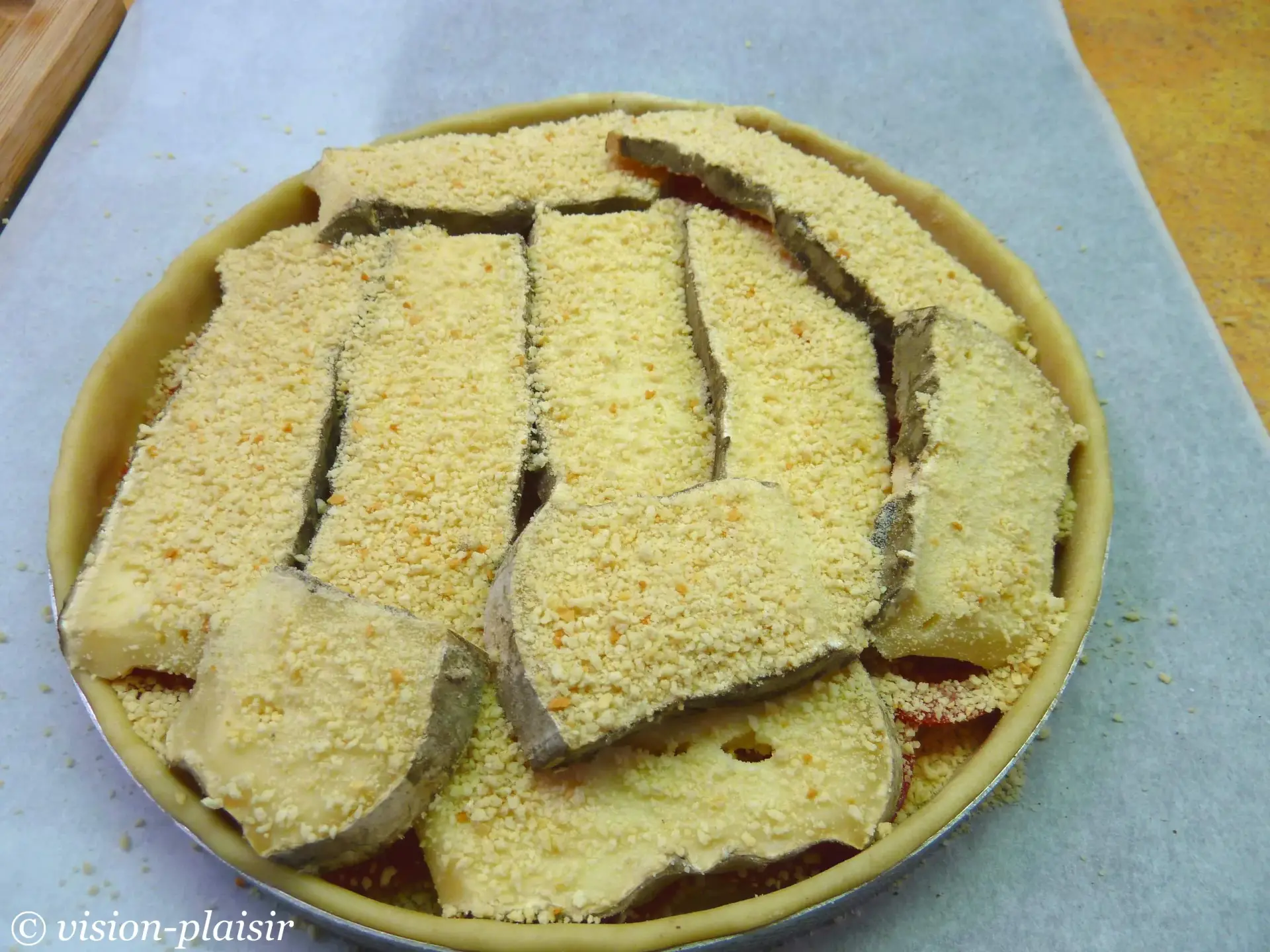 Avant cuisson tarte st nectaire