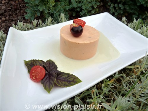 Bavarois de tomates et basilic pourpre