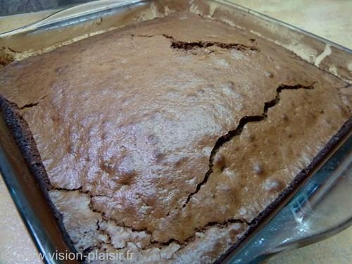 La réalisation de mon brownie au chocolat.