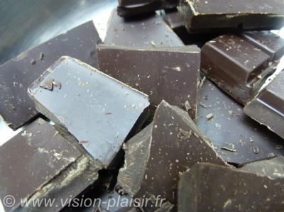 Concasser du chocolat noir