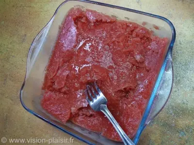 Congelation sorbet a la tomate