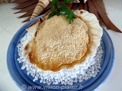 Coquilles de st jacques gratines