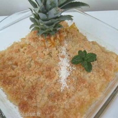 Crumble de noix de coco a l ananas victoria