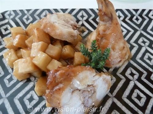 Blog de cuisine avec les cuisses de lapin et céleri rave