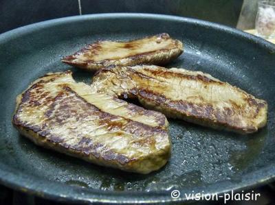 Cuisson des steak aux echalotes