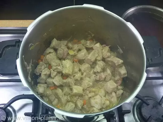 Cuisson du mijote de porc
