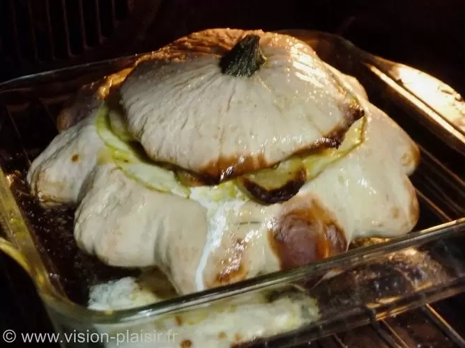 Cuisson du patisson farci
