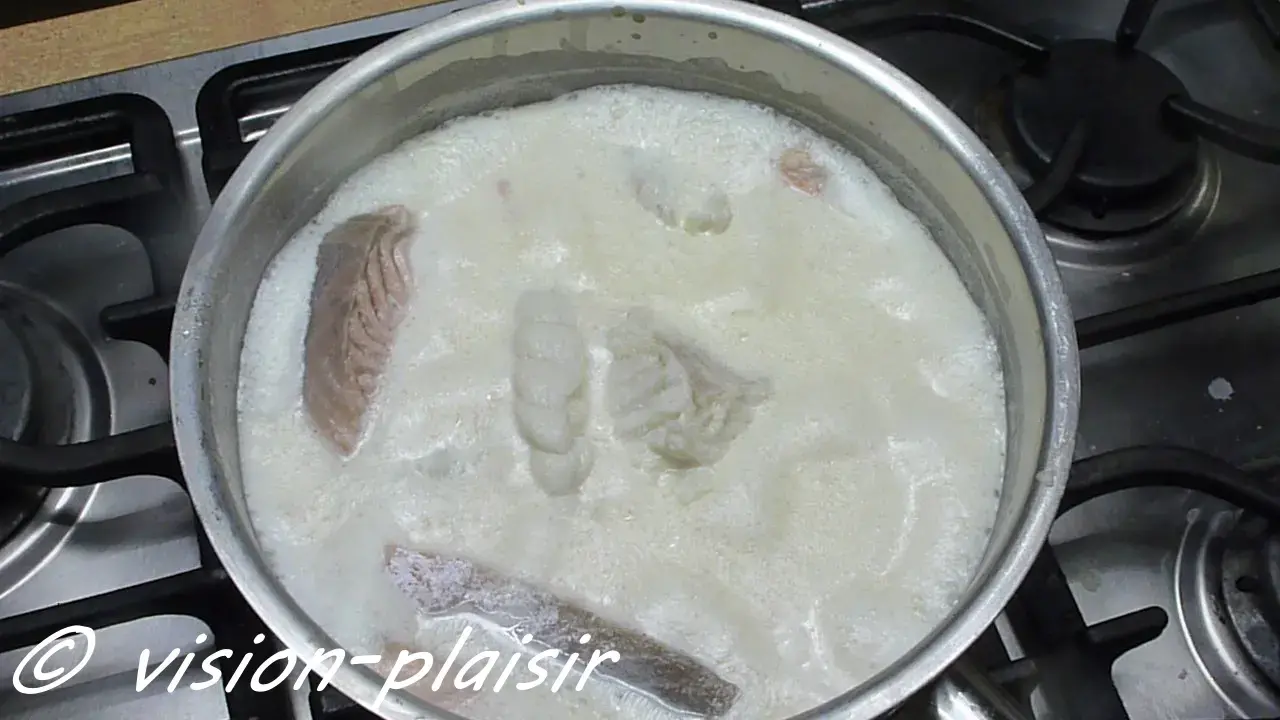Cuisson du poisson gratin de saumon et de julienne