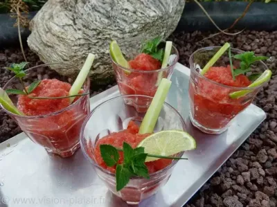 Finition sorbet a la tomate
