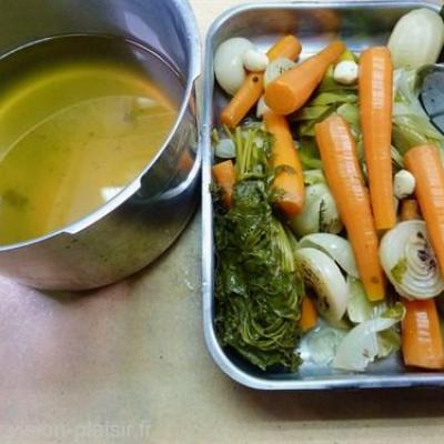 Fitrage legumes pour le bouillon de legume