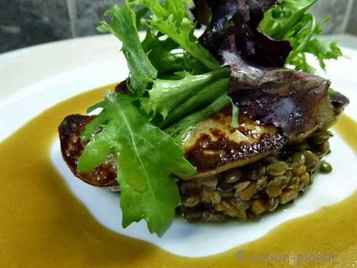 Lentilles Vertes, Foie Gras et Salade Fraîcheur : Recette Festive et Légère