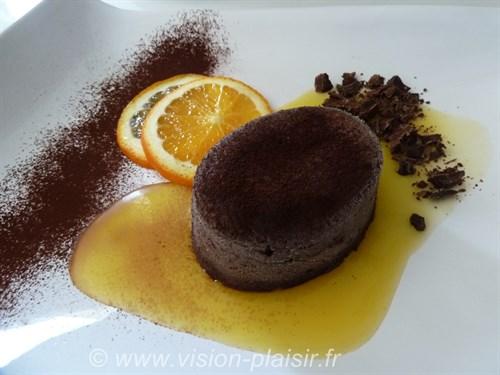 Blog de pâtisserie et mon fondant chocolat et sa sauce orange