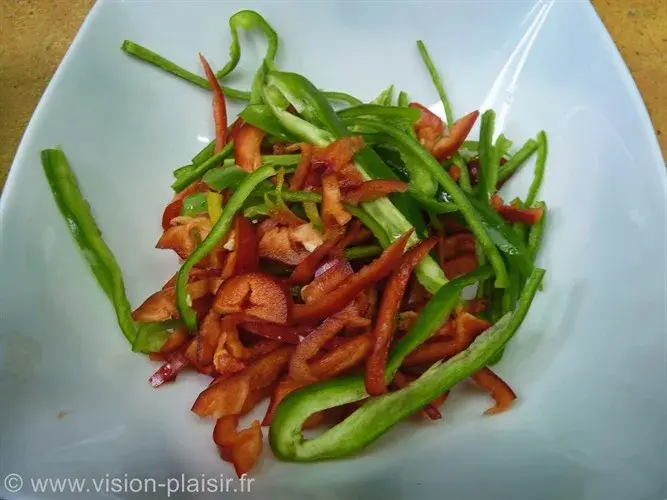 Garniture piperade crue resultat