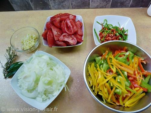 La réalisation de la piperade pour sublimer vos assiettes.