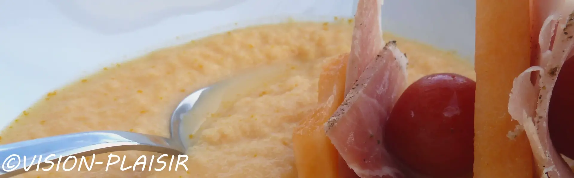 Gaspacho de melon et jambon maison resultat