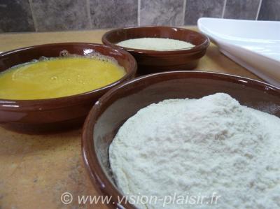 Ingredients pour la panure