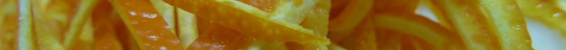 Julienne d ecorces d orange zestes