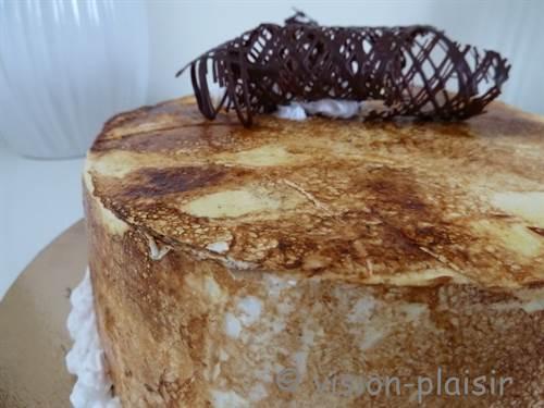 La réalisation du gâteau le flambé