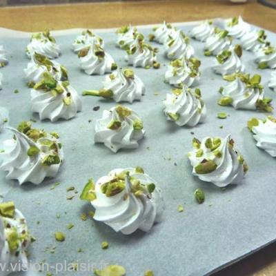 Meringues pistache chocolat