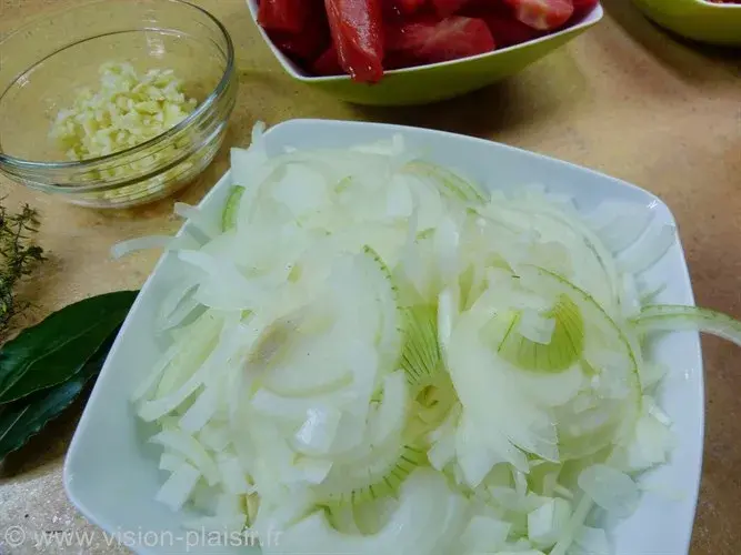 Oignons piperade resultat