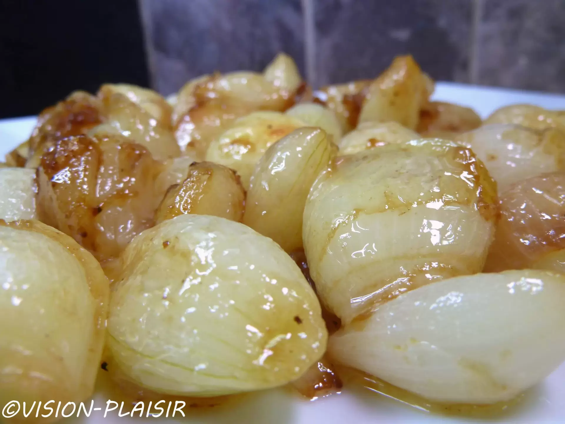 Oignons pour le boeuf bourguignon resultat