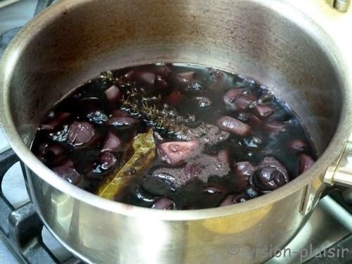Ma confection de la sauce vin rouge