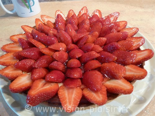 blog de pâtisserie et sa tarte aux fraises.