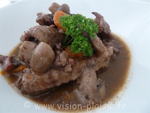 blog de cuisine et mon coq au vin rouge.