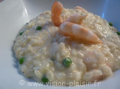 crevette et risotto