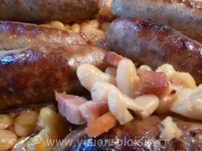 haricots blancs et saucisses