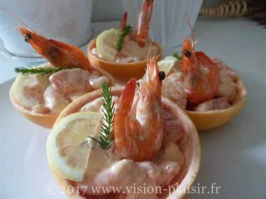 Mes pamplemousses aux crabes et crevettes sur vision-plaisir