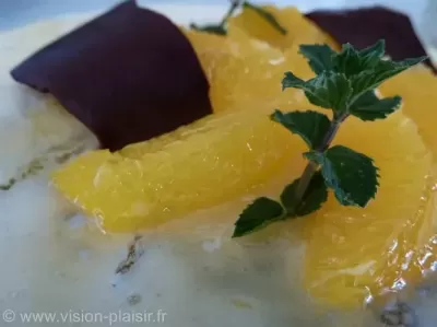 Parfait chocolat orange en gros plan resultat