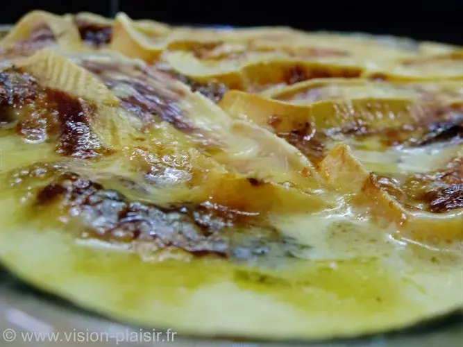 Patate douce en gratin de tartiflette