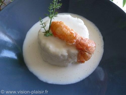 Pate chaud de colinet bisque de langoustine