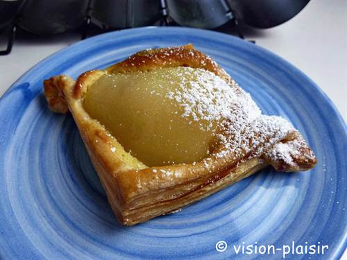 feuilletés croisés amandines aux poires