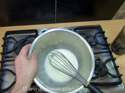 Preparation meringue suisse