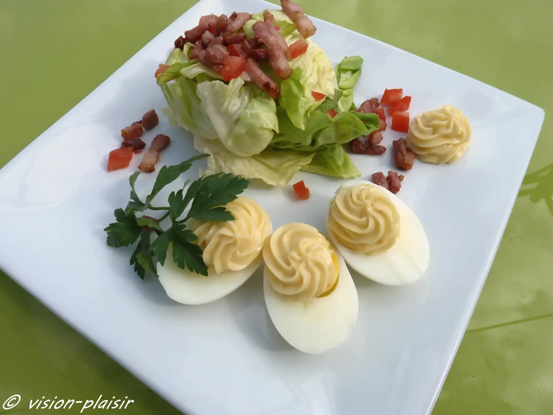 Presentation oeufs durs mayonnaise