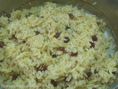 La confection du riz pilaf à la noix de coco