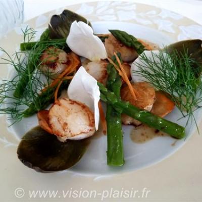 Salade st jacques asperges