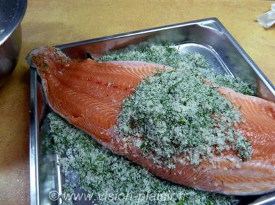 Saumon marine au fenouil frais