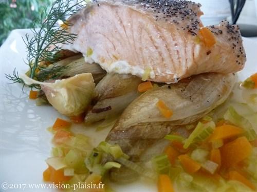 Blog de cuisine  avec mon pavé de saumon et endives rôties