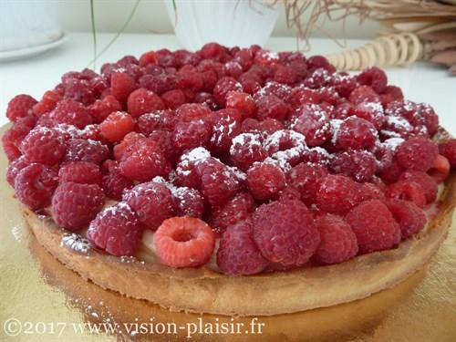 Blog de pâtisserie avec ma tarte aux framboises