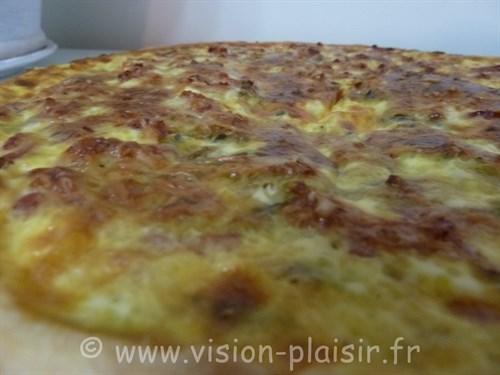 La tarte aux poireaux et lardons. Le régal du repas du soir.