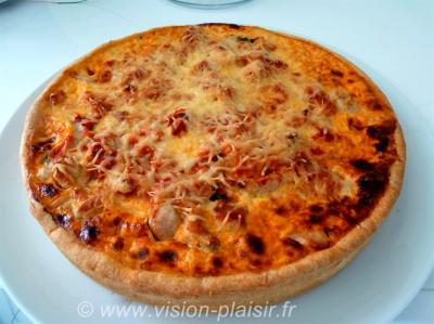 Tarte volaille et tomates concassee