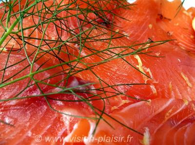 Tranches desaumon marine au fenouil